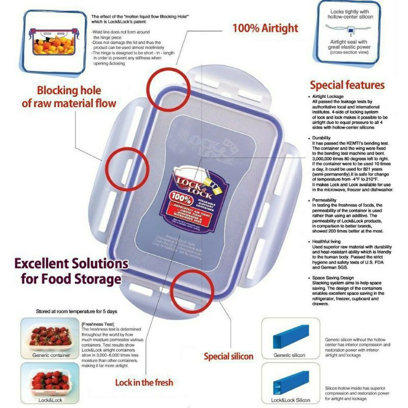 Lock n Lock Gift Set Container with Color Box 8p / kado murah lock&amp;lock