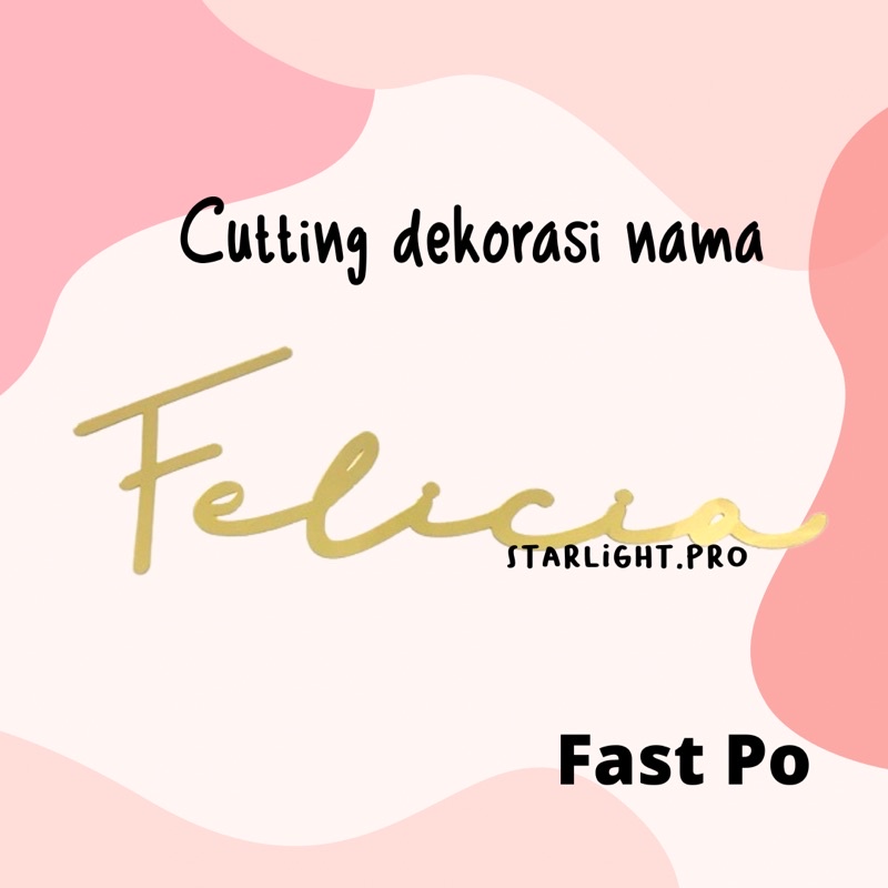 

cutting word sekorasi Kamar Anak Cutting Nama Lettering Tulisan Backdrop Birthday