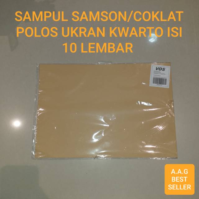 

SAMPUL BUKU SAMSON/COKLAT POLOS UKRAN KWARTO ISI 10 LEMBAR