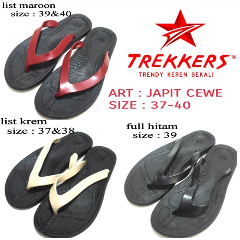 SANDAL JAPIT KARET TREKKERS MURAH UNISEX COWOK CEWEK SIZE 37-40  SANDAL MURAH SANDAL HARIAN