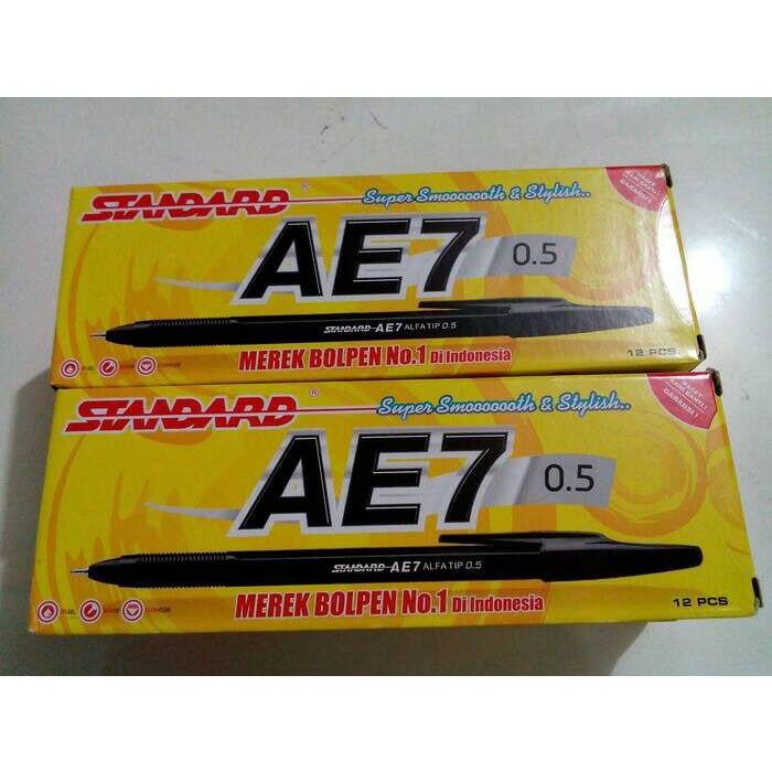 

TULIS-ALAT- PULPEN BALLPOINT STANDARD AE 7 HITAM GROSIR TERMURAH - HITAM -ALAT-TULIS.