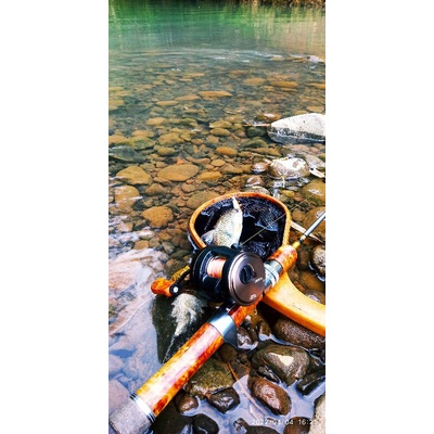 cangkek custom + reel falcon + landingnet