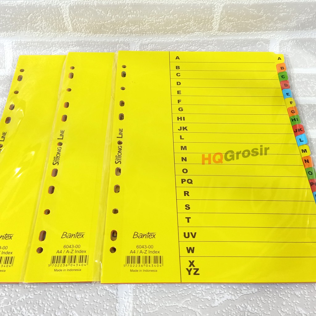 

Divider/Pembatas Ordner Bantex A4 6043 Abjad A-Z