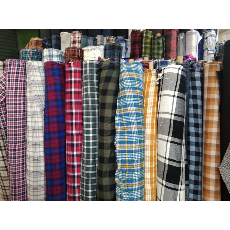 kain/bahan cotton flanel motip