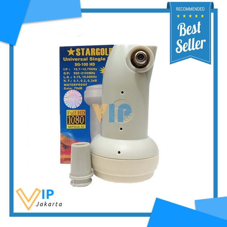 Terjamin LNB Ku Band Stargold SG-100 Single Out Offset VIP