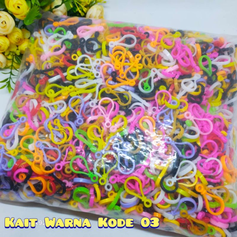 Pangait Plastik Warna Warni Kew Kew Hook Kait Plastik