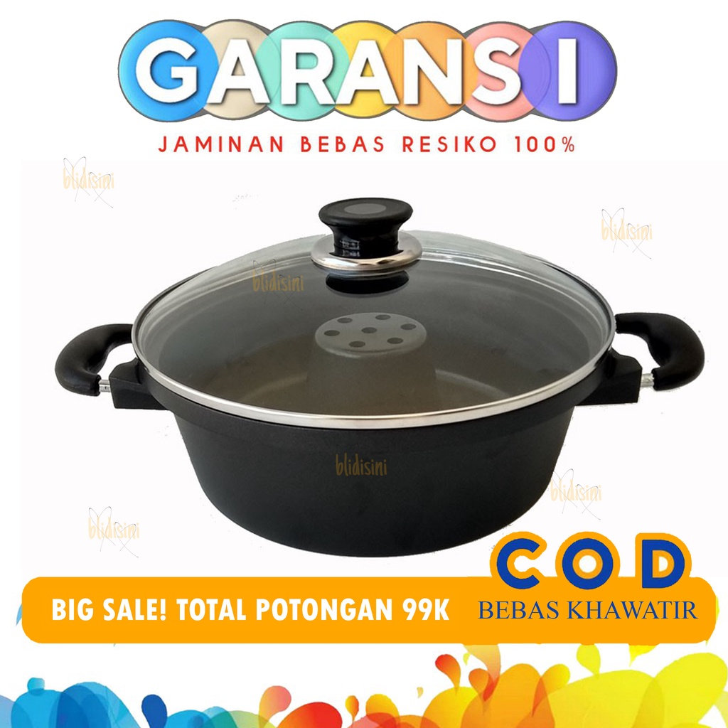Nupon Cetakan Kue Bolu Kukus 28cm Baking Pan Roti Panggang Teflon Anti Lengket