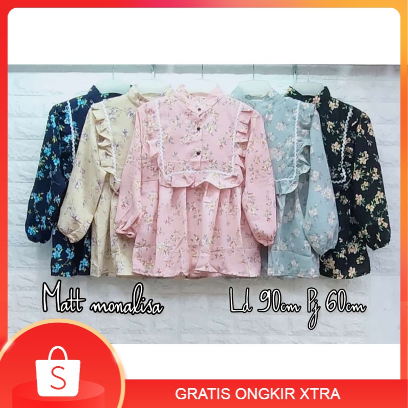 Blouse Wanita motif Bunga Murah