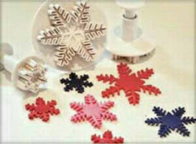 Cetakan Fondant Snowflakes Cetakan Kue Frozen