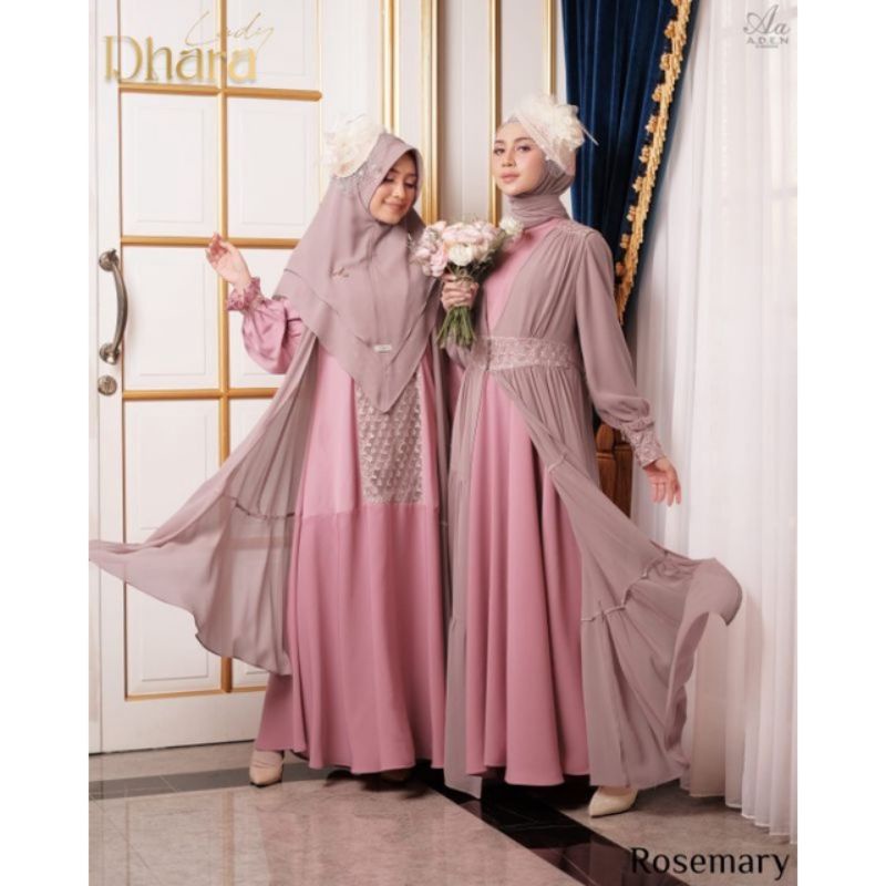 LADY DHARA SERIES BY ADEN HIJAB/GAMIS SET KHIMAR