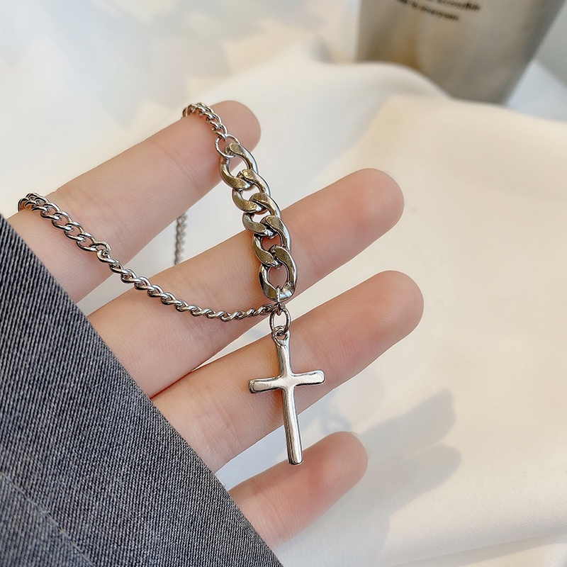 Cross Necklace Accessories Light Luxury Trendy Chain Pendant