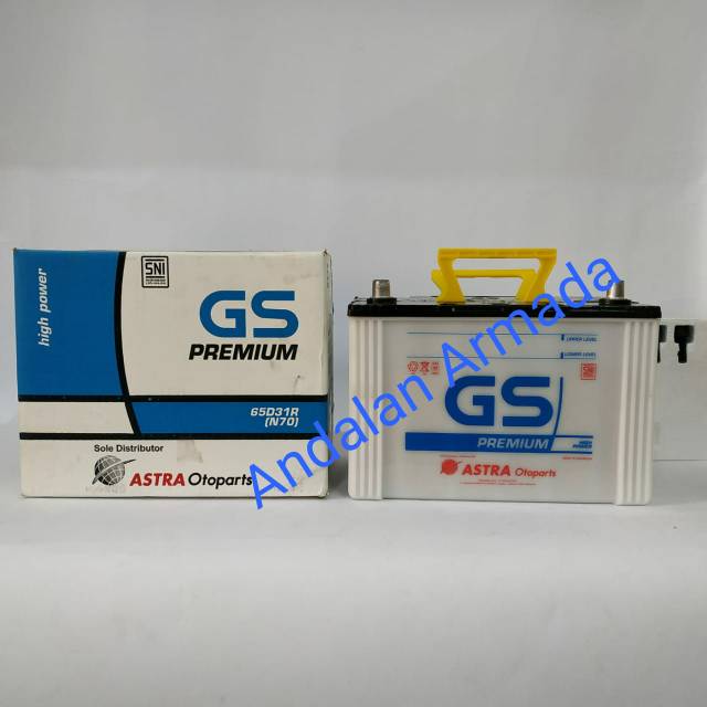 Aki Astra Otoparts GS Premium N70/65D31R (70Ah) + Air Aki Zuur
