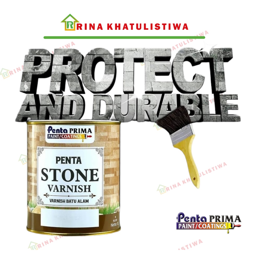 Penta Stone Varnish | Cat Batu Alam 1kg | Vernis Batu Alam 1kg