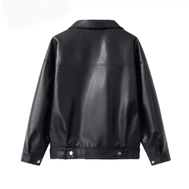 Jaket Kulit Wanita Kekinian | Jaket Semi Kulit | Jaket Kulit Sintetis | Jaket Semi Kulit Wanita Model Simple Lady Bikers/ Motorcyle Club