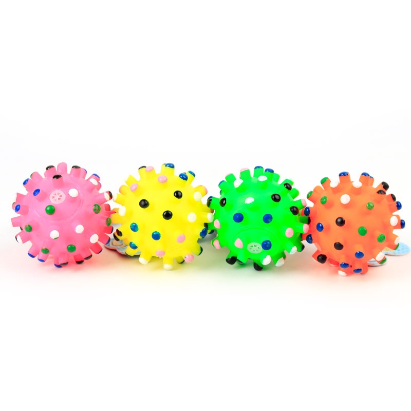 【Yayapet】7CM Mainan Anjing Gigitan Bola Karet Bunyi Pet Dog Toy Rubber Ball Squeaky