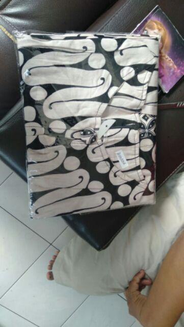 Dress Batik Tunik Lengan Panjang Bahan Katun Stretch Warna Navy, 125 Nv#