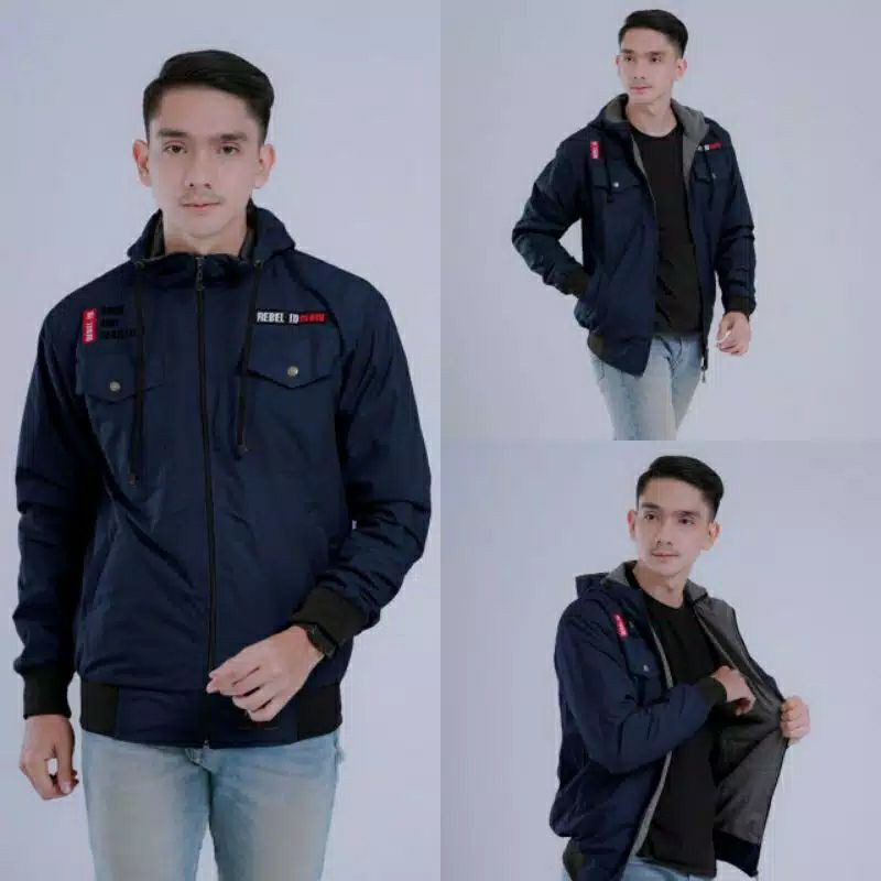JAKET PARKA -JAKET PARKA PRIA-JAKET SEMI PARKA REBEL ID-JAKET REBEL ID-PAKAIAN PRIA
