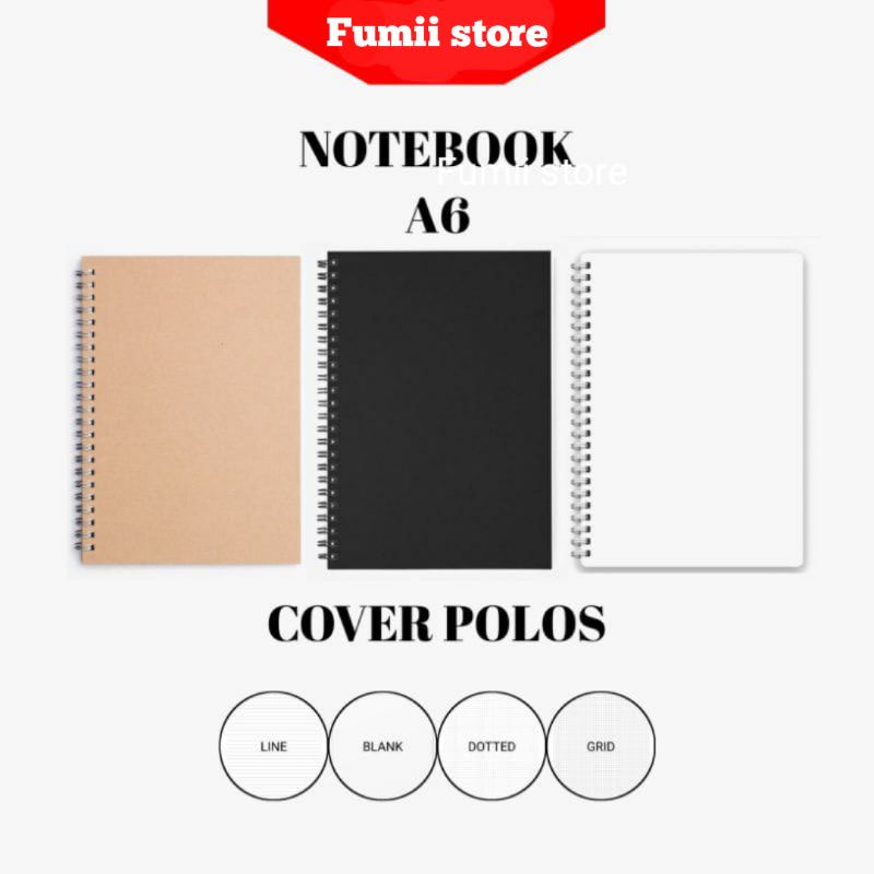 

NOTEBOOK A6 / BUKU CATATAN / BUKU TULIS NOTEBOOK LINE/BLANK/DOTTED/GRID