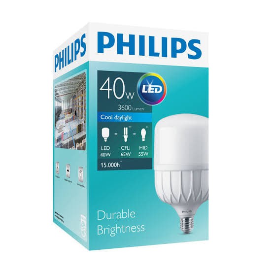 Lampu Philips LED T Force Core 40 watt Putih E27