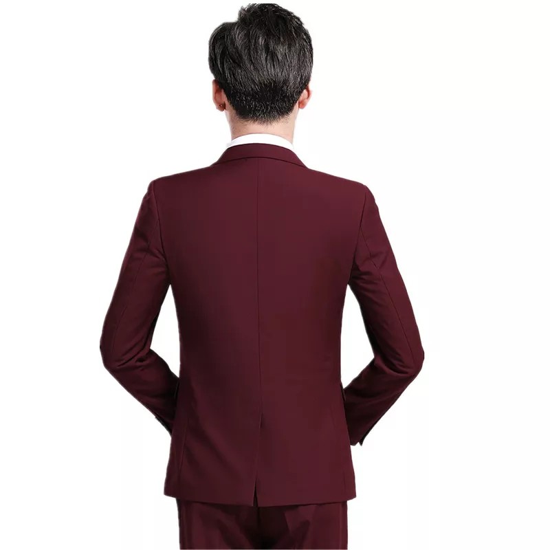 SETELAN BLAZER SLIMFIT PRIA 5IN1 - TUXEDO MAROON CLASSY STYLE PREMIUM SUIT ORIGINAL NIKAYU