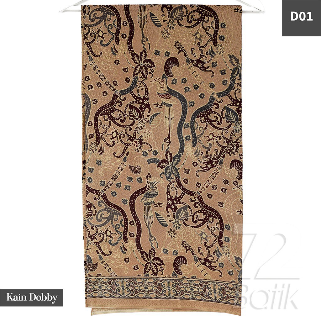 BAHAN BATIK PREMIUM Dobby Motif Burung Asmat Warna Hitam Ireng Item Dolbi Dobi Doby 727830 CAP 72 - Jarik Jarit Samping Kebat Panjang Batik Dobby Modern Premium Bahan Seragam Batik Pernikahan Kantor Keluarga Murah Kamen Jadi Batik Bali Lembaran