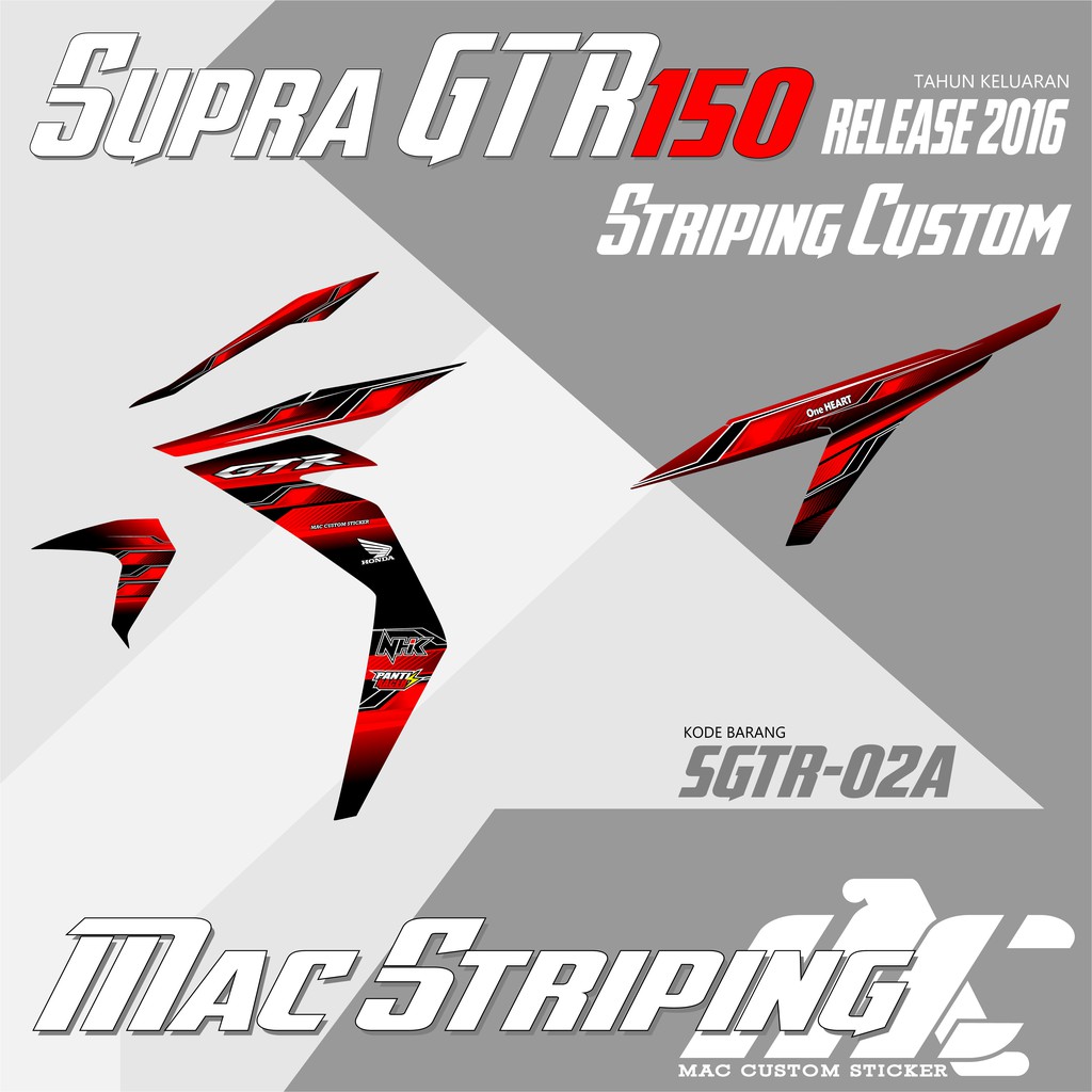 STRIPING VARIASI HONDA GTR 150 - STIKER STRIPING CUSTOM HONDA GTR 150 - SGTR 02