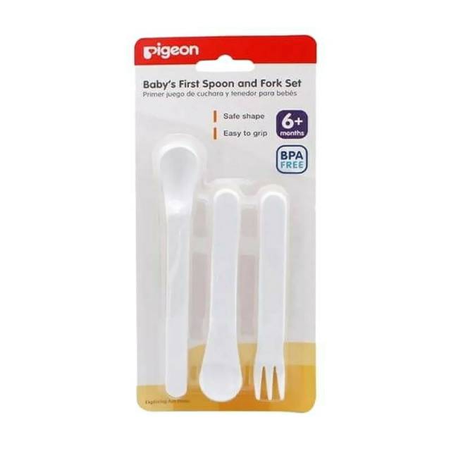 Pigeon baby first spoon and fork set isi 3 sendok bayi