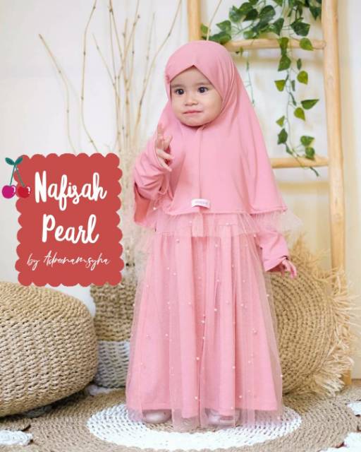 Gamis Nafisah 0-3 Tahun / Gamis Anak / Gamis Bayi Free Pouch