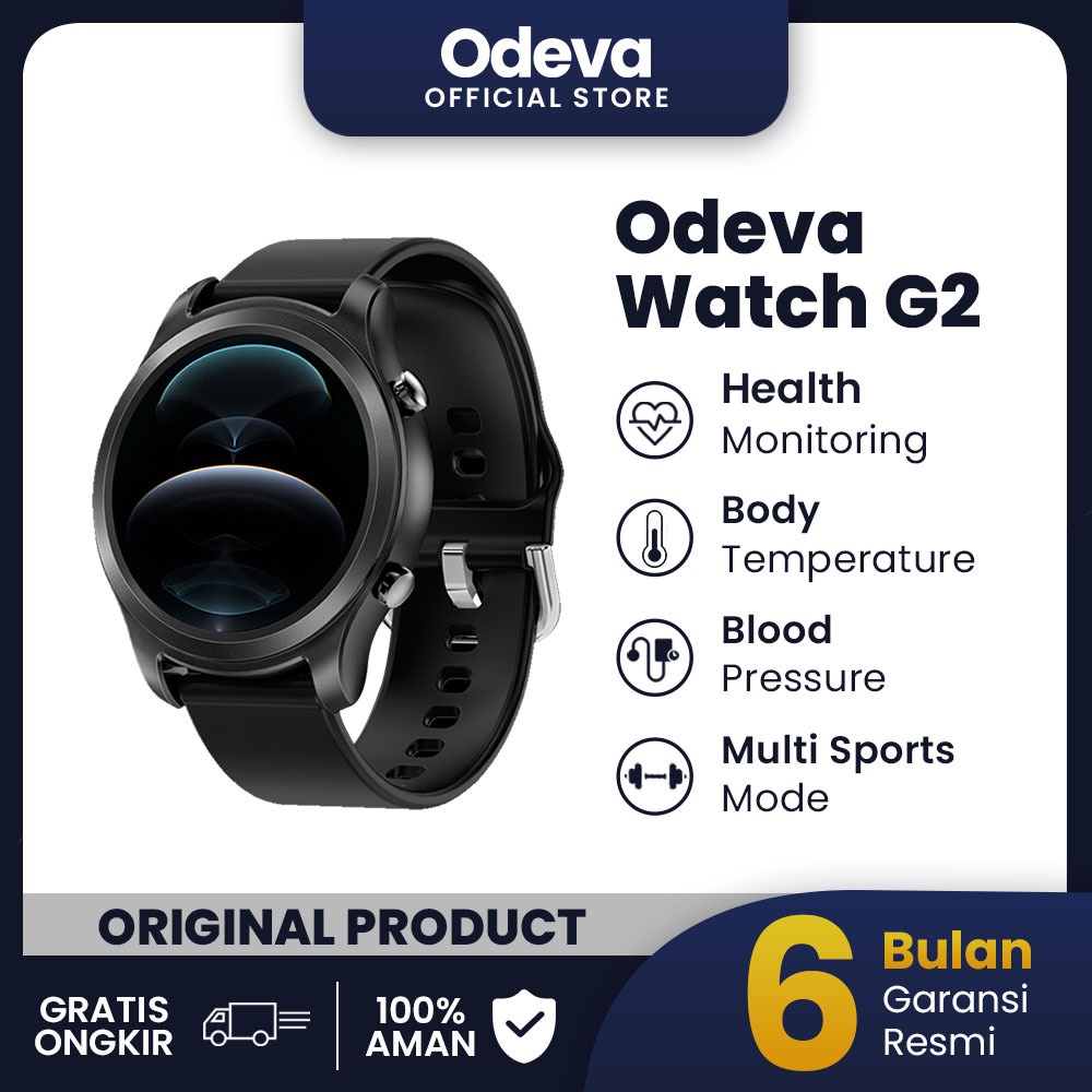 Odeva G2 - Stylist Smartwatch for health Thermometer - SPO2 - Sport Mode |  Smart Watch iOS Android