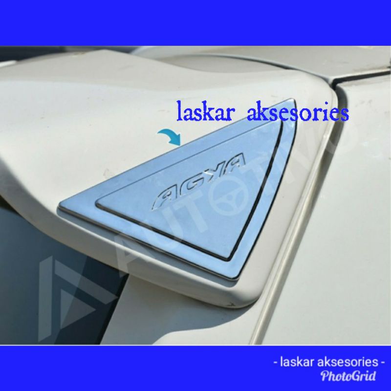 new agya 2017 spoiler ornamen chrome / ornamen spoiler mobil toyota new agya