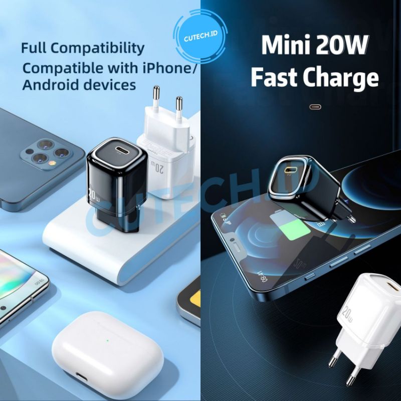 MCDODO CH-8290 KEPALA ADAPTOR CHARGER PORT TYPE C FAST CHARGER PD 20W