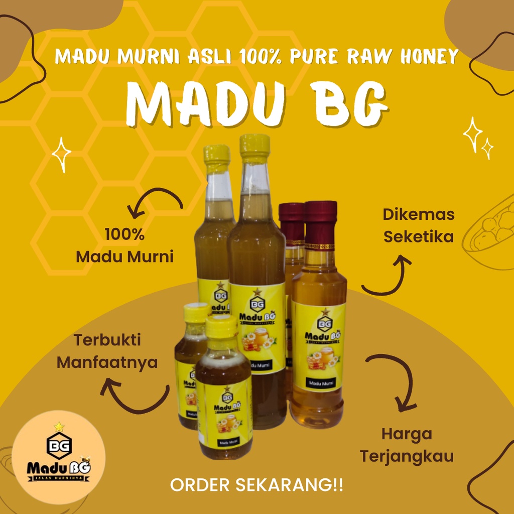 

Madu Murni Asli 100% Pure Raw Honey - Madu BG Murni