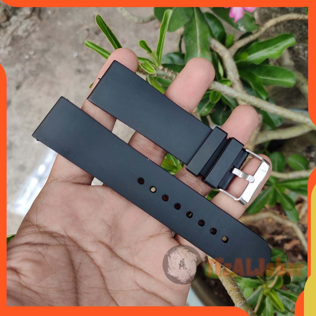 Tali jam tangan Universal Karet rubber strap 24mm Tali jam Karet 24mm