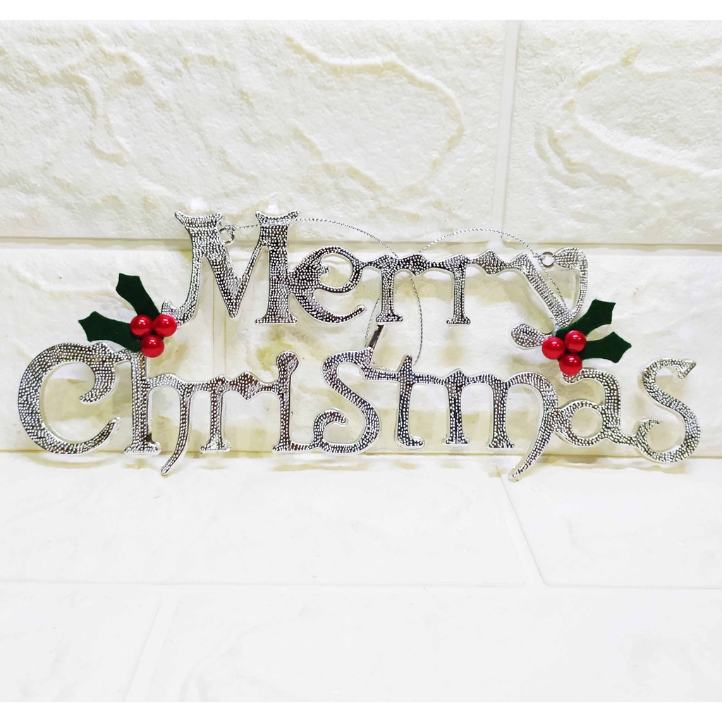 ( 23 cm ) Gantungan Ornamen Merry Christmas JUMBO