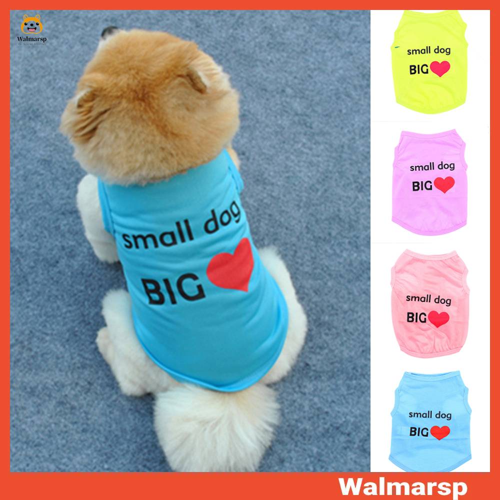 Rompi Anjing / Kucing Peliharaan Ultra Tipis Breathable Motif Print Hati Besar Untuk Musim Panas