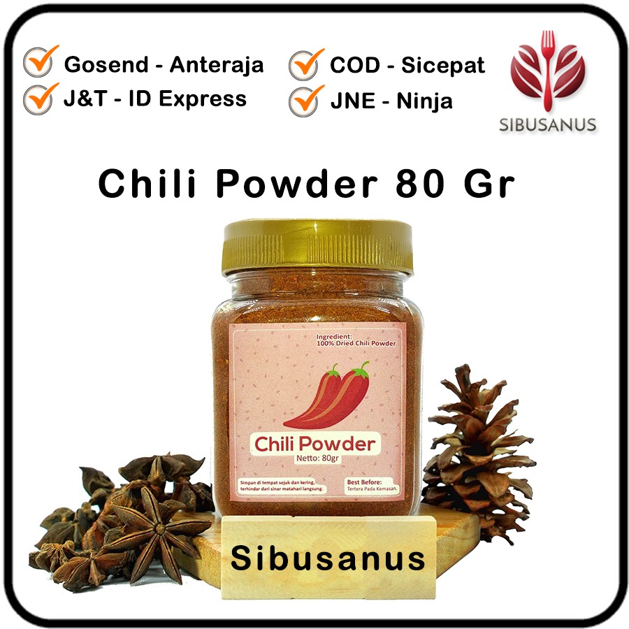 

Cabe Kering Bubuk Cabe Merah Halus Cabe Bubuk - Ground Chilli Powder 80gr