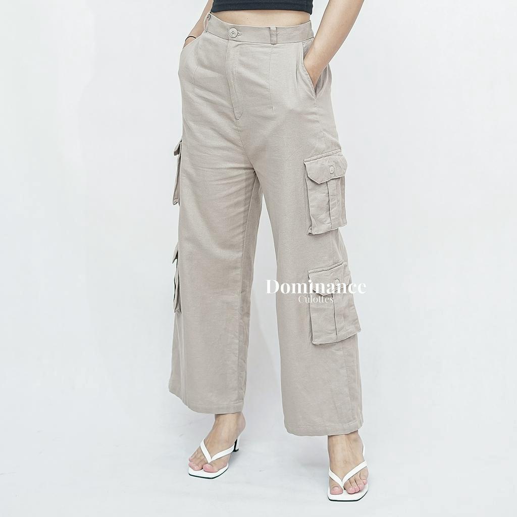 Kulot Cargo Warna Khaki Celana Wanita By Dominance Culottes