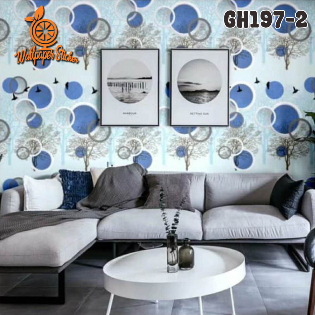 Wallpaper Dinding 3D Wallstiker Wallpaper Stiker Dinding Aesthetic Wallpaper Dinding Premium 45cmX10meter-GH197-2