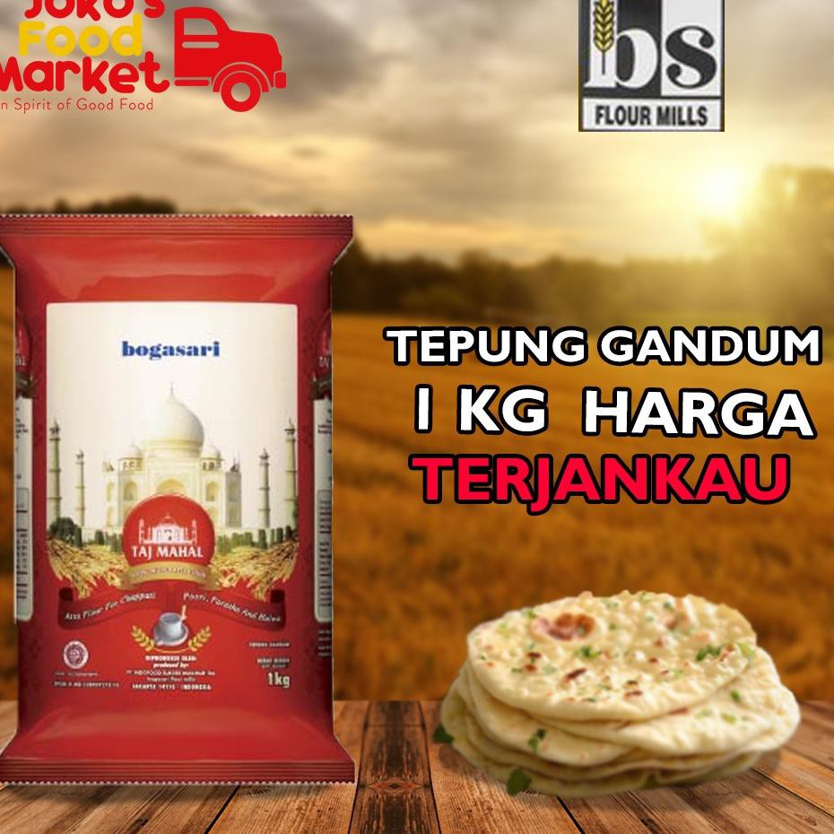 

【TOPSELLER】 Taj Mahal Whole Wheat Atta Flour Tepung Gandum Utuh Atta Bogasari Organik 1KG