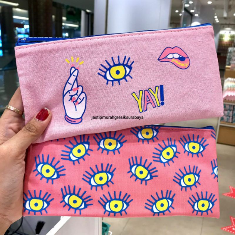 

SASSY ME SERIES CANVAS PENCIL POUCH 21X10CM TEMPAT PENSIL KANVAS TEMPAT PENSIL MINISO TEMPAT ALAT TULIS