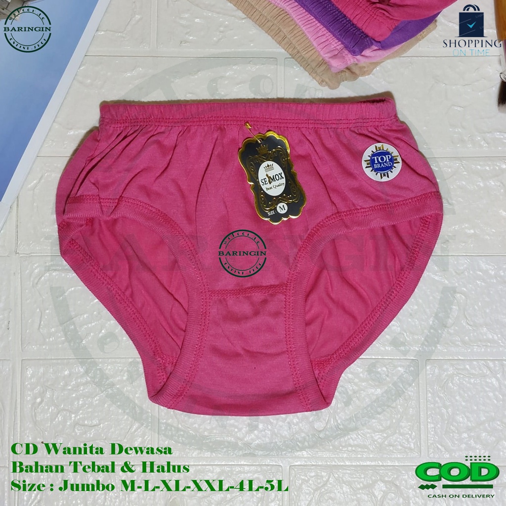 Paket Murah 6 Pcs CD Wanita Dewasa Jumbo Bahan Katun Karet Lebar /Celana Dalam Wanita Katun Termurah / CD Wanita Jumbo