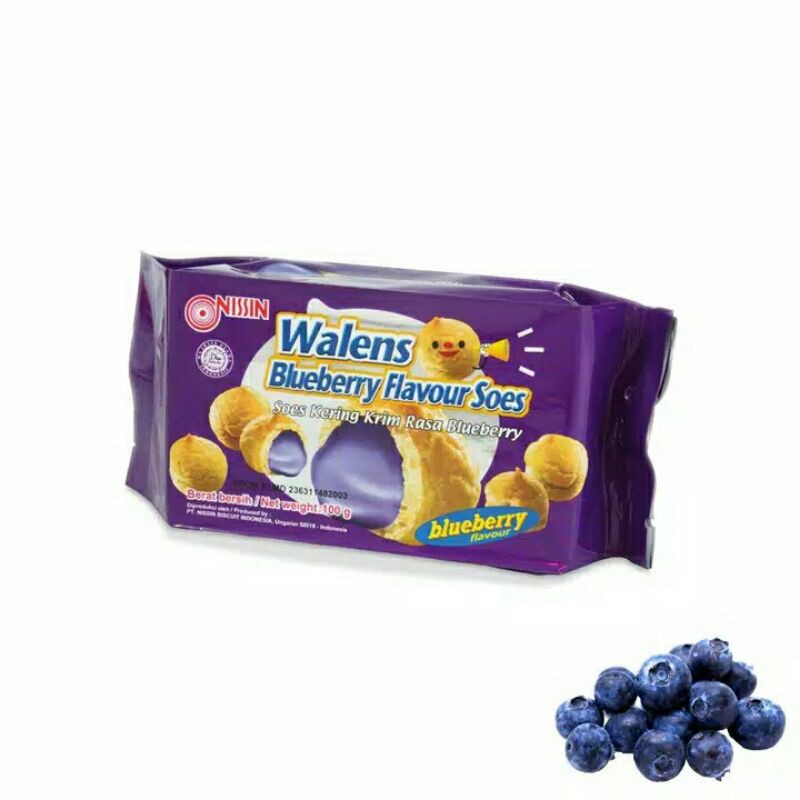 

Nissin Wallen Soes Blueberry 100 gr - Biskuit Sus Bluberi