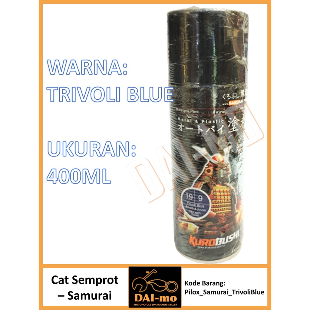 Pilok Samurai Trivoli Blue/ Pilox Samurai Paint Biru Tua 400 ml/ Cat Semprot/ Cat Pilox Pylox Pylok