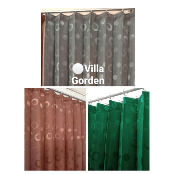 Gorden Plisket Polkadot Gorden Cantolan Kawat s Tirai motif Polkadot