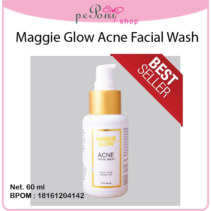 Pembersih Wajah Berjerawat / Maggie Glow Acne Facial Wash