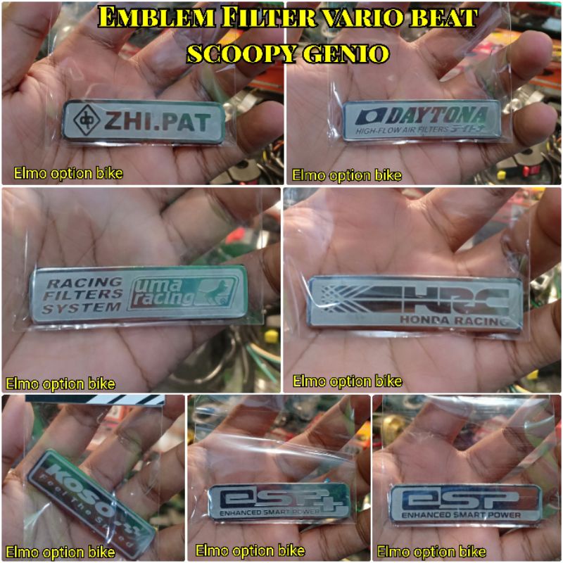 Emblem filter esp esp+ hrc vario beat scoopy stainless