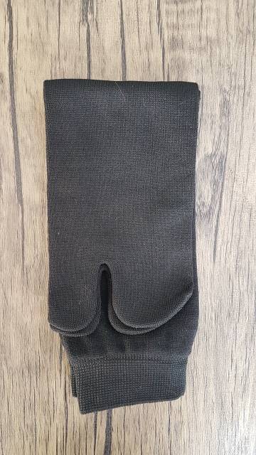 (TERMURAH) KAOS KAKI JARI JEMPOL SUPER POLYESTER WANITA MOTIF POLOS MUSLIMAH DEWASA TELAPAK HITAM-8
