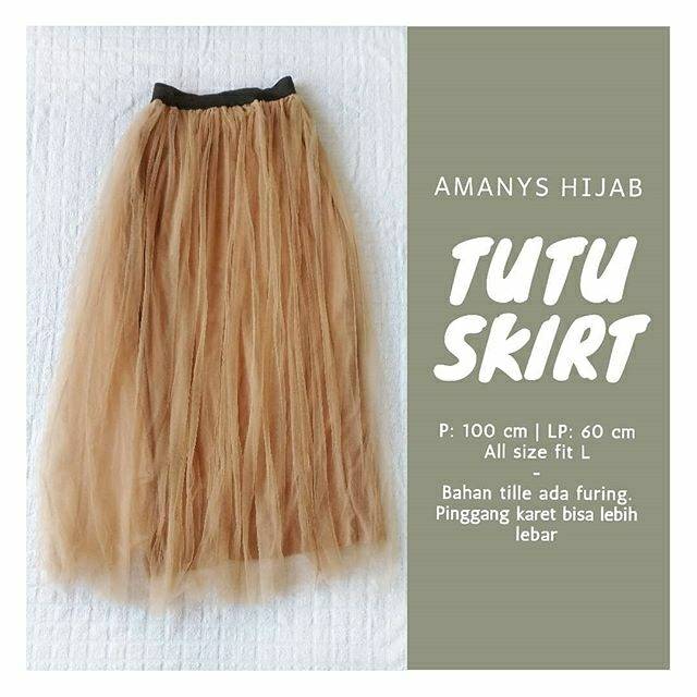 Tutu Skirt Rok tutu panjang dewasa warna khaki