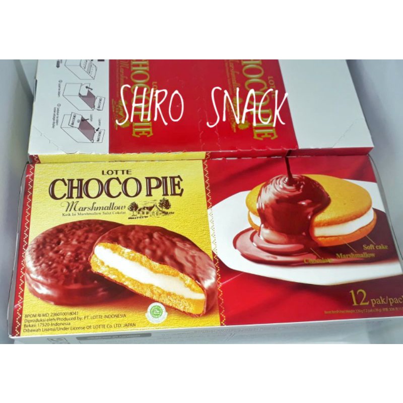 

Chocopie marshmellow box kemasan sachet isi (12 × 28 )