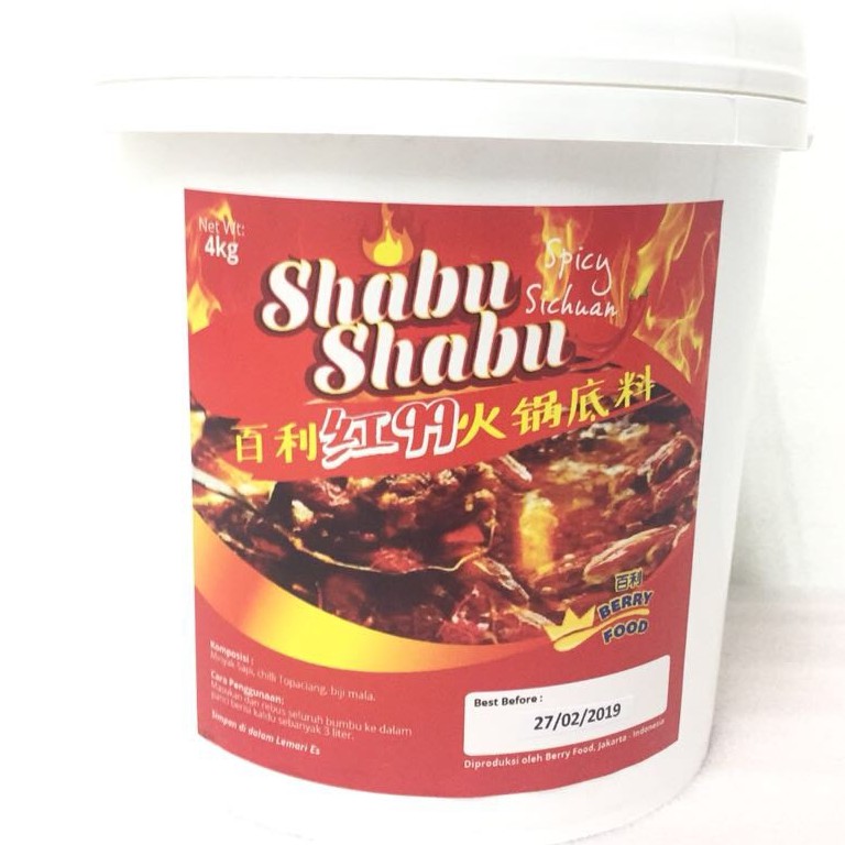 

Bumbu Huoguo BERRYFOOD / Shabu-shabu Instan / Kuah Mala Sichuan Hotpot 4kg